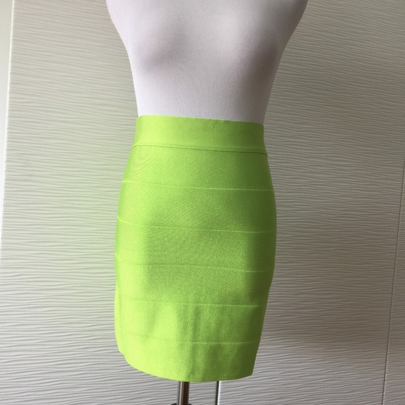 neon green bodycon skirt